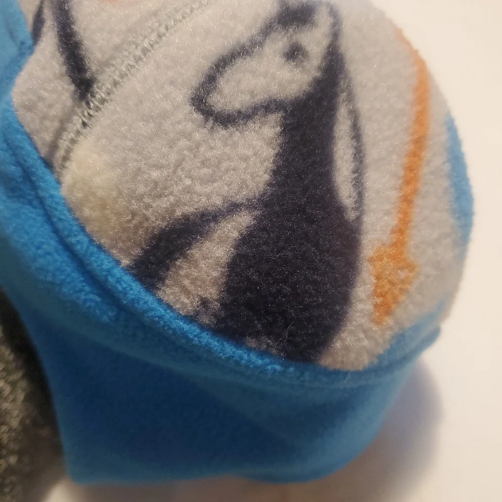 Patagonia Kids Winter Hat size 0-3 months Blue Chin Snap Synchilla Fleece